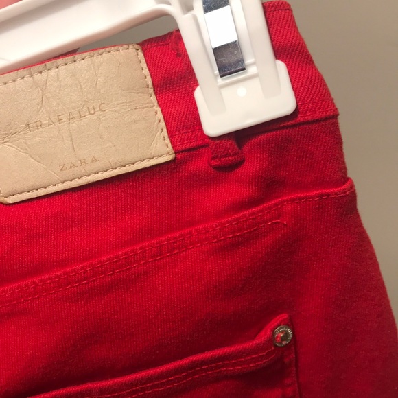 Zara red trafaluc jeans - Picture 4 of 4